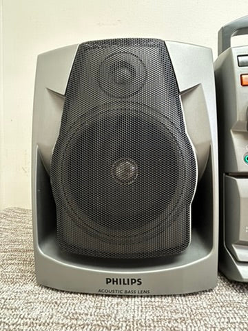 Philips AZ2765 Portable Boombox * CD-Radio-Double Cassette * Fully Serviced * New Belts