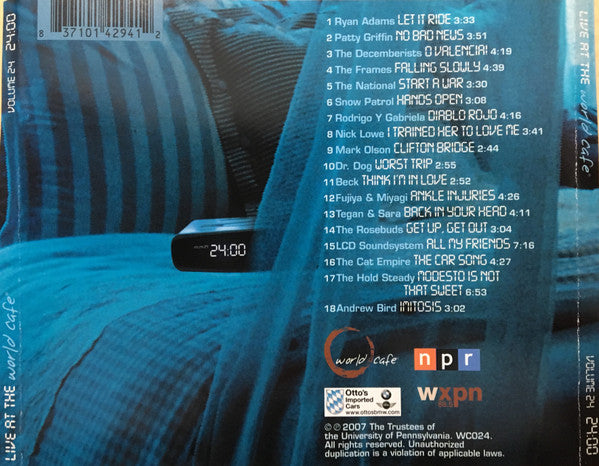 Various : Live At The World Cafe: Vol. 24 - 24:00 (CD, Comp)