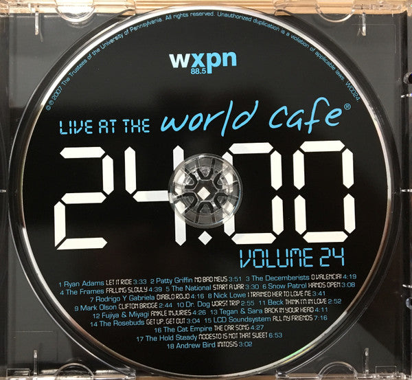 Various : Live At The World Cafe: Vol. 24 - 24:00 (CD, Comp)