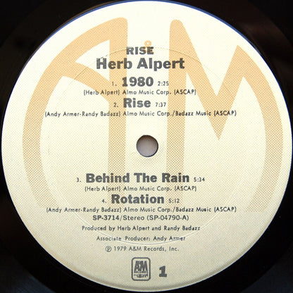 Herb Alpert : Rise (LP, Album, RE, Ter)