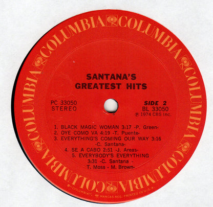 Santana : Santana's Greatest Hits (LP, Comp, Ter)