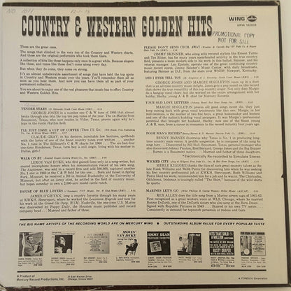 Various : Country & Western Golden Hits (LP, Comp)