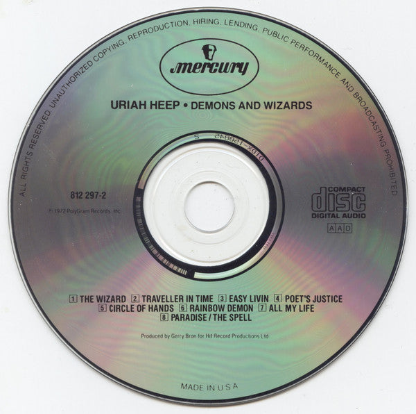 Uriah Heep : Demons And Wizards (CD, Album, RE)