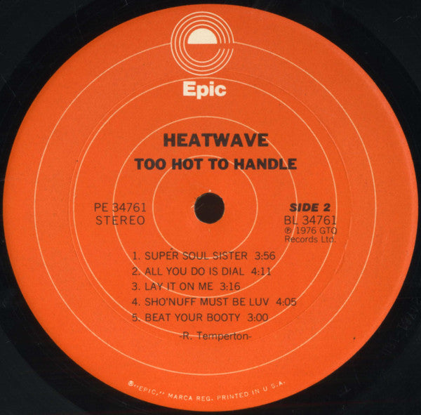 Heatwave : Too Hot To Handle (LP, Album, Ter)