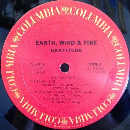 Earth, Wind & Fire : Gratitude (2xLP, Album, San)