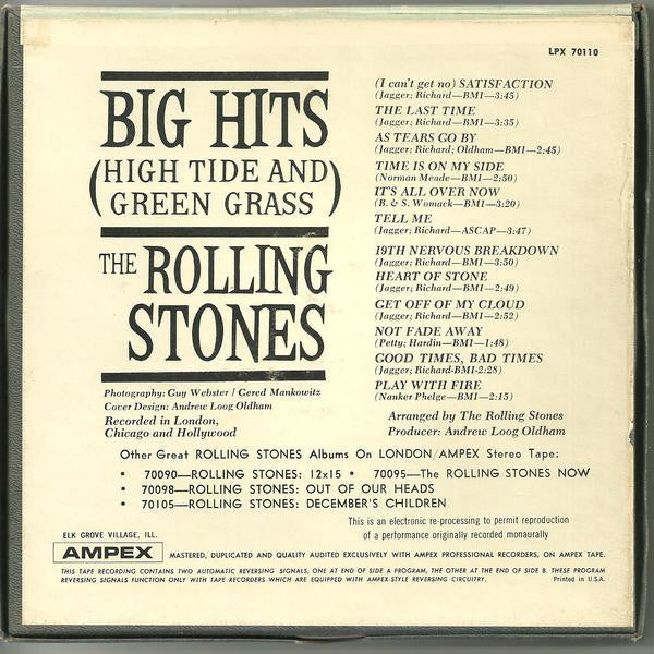 The Rolling Stones : Big Hits (High Tide And Green Grass) (Reel, 4tr Stereo, 7" Reel, Comp)