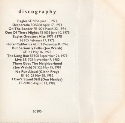 Eagles : Eagles Greatest Hits Volume 2 (Cass, Comp, SR,)