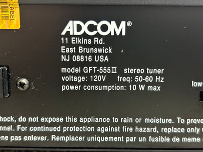 Adcom GFT-555II Stereo Tuner * Fully Serviced