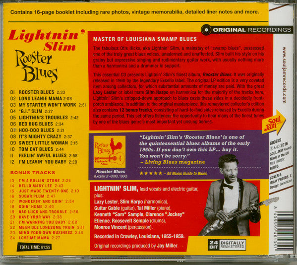 Lightnin' Slim* : Rooster Blues + 12 Bonus Tracks (CD, Album, RE, RM)