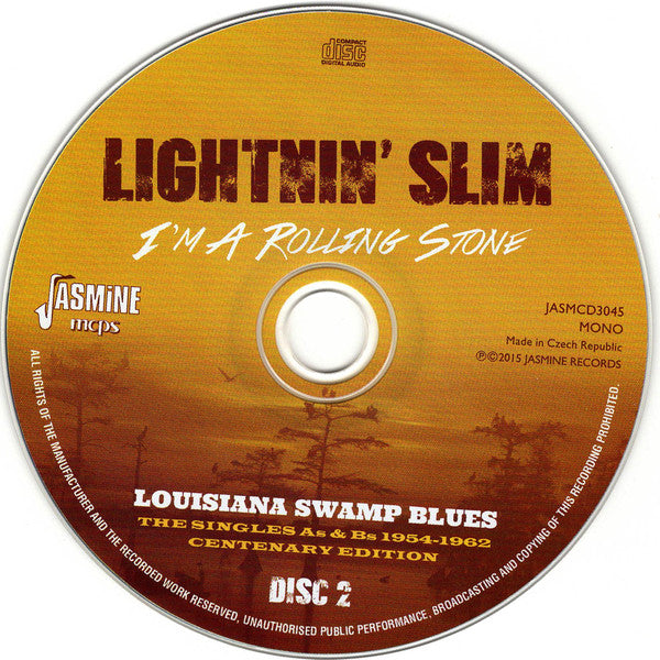 Lightnin' Slim* : I'm A Rolling Stone: Louisiana Swamp Blues (2xCD, Comp, Mono)