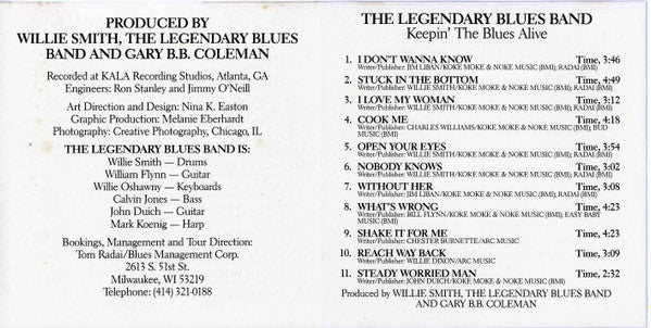 The Legendary Blues Band* : Keepin' The Blues Alive (CD, Album)