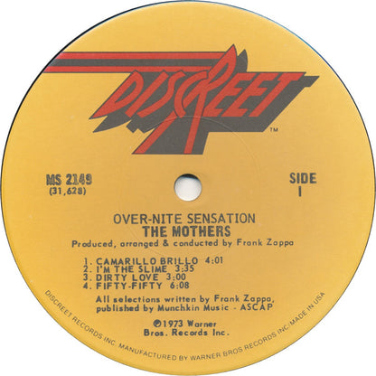 The Mothers : Over-Nite Sensation (LP, Album, Jac)