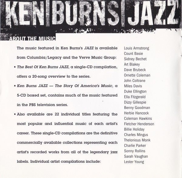 Thelonious Monk : Ken Burns Jazz (CD, Comp)