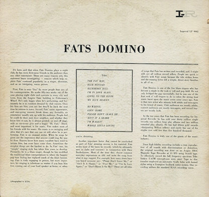 Fats Domino : Fats Domino Swings (LP, Album, Mono, Ind)
