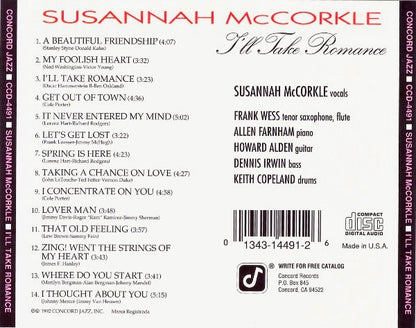 Susannah McCorkle : I'll Take Romance (CD, Album, RP)