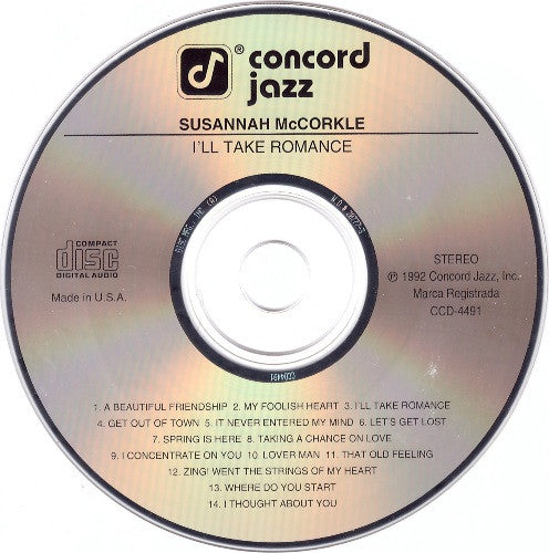 Susannah McCorkle : I'll Take Romance (CD, Album, RP)