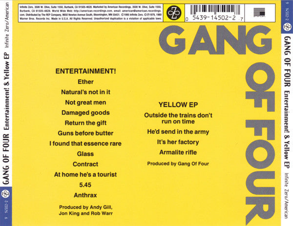 Gang Of Four : Entertainment! & Yellow EP (CD, Comp, RM)