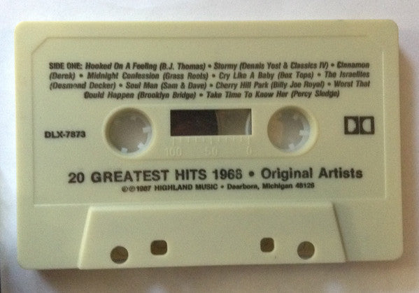 Various : 20 Greatest Hits 1968 (Cass, Comp)