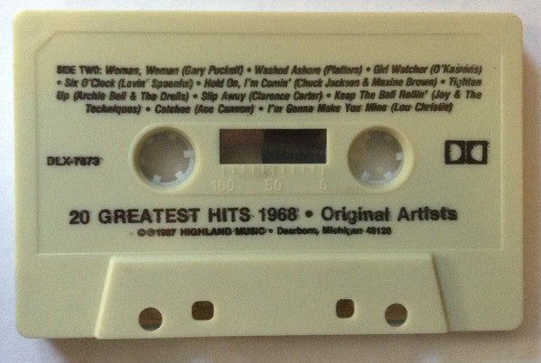 Various : 20 Greatest Hits 1968 (Cass, Comp)