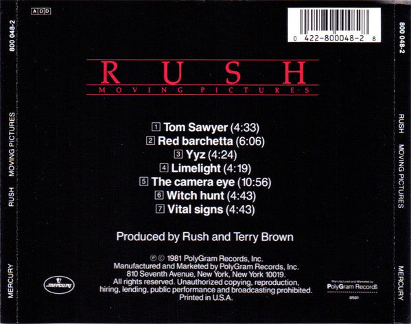 Rush : Moving Pictures (CD, Album, RE, RP)