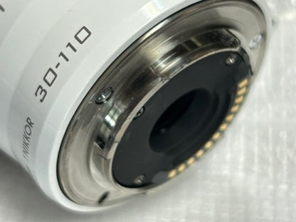 Nikon 1 J1 White Camera w/ 1 Nikkor 30-110 Lens *SEE PHOTOS FOR ACCESSORIES