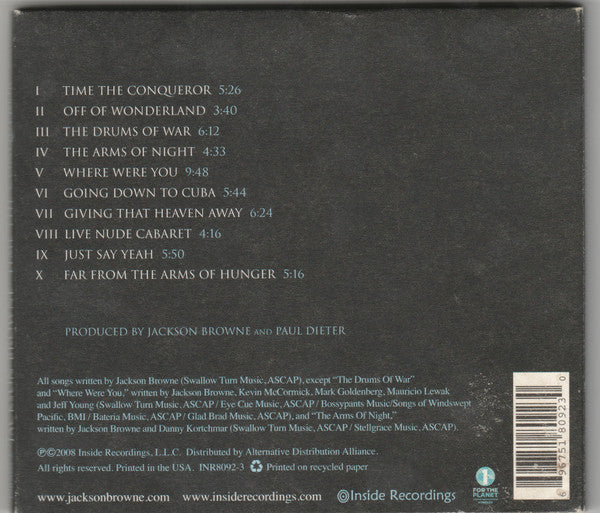 Buy Jackson Browne : Time The Conqueror (CD, Album) Online for a