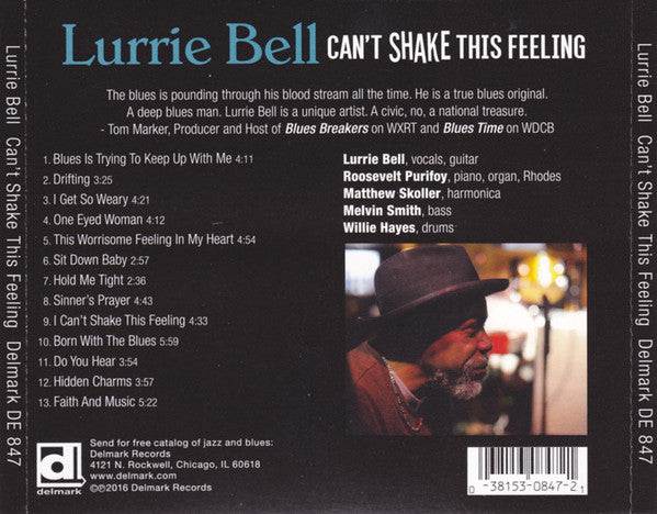 Lurrie Bell : Can't Shake This Feeling (CD, Album)