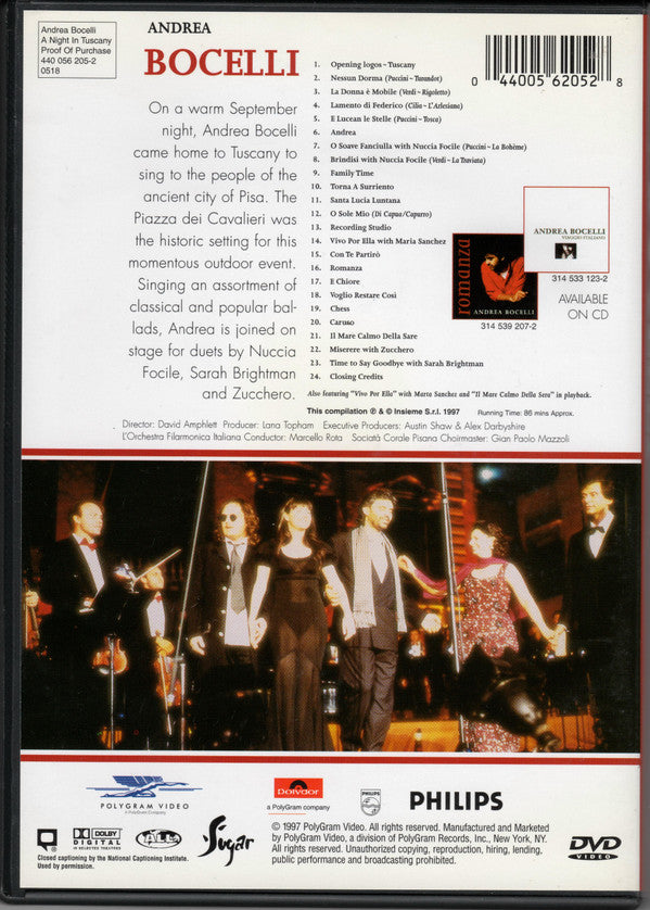 Andrea Bocelli : A Night In Tuscany (DVD-V)