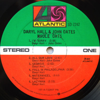 Daryl Hall & John Oates : Whole Oats (LP, Album, RP, Pre)