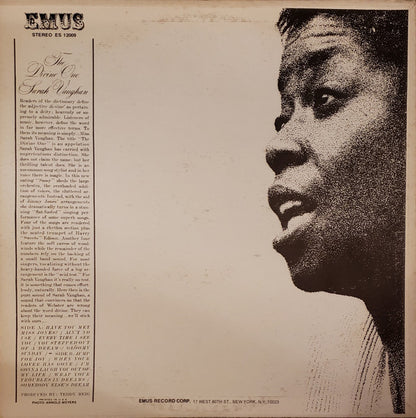 Sarah Vaughan : The Divine One (LP, Album, RE)