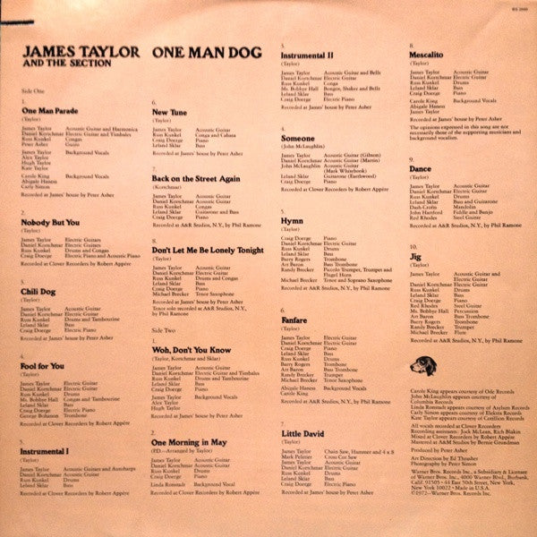 James Taylor (2) : One Man Dog (LP, Album)