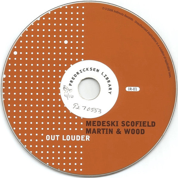 Medeski Scofield Martin & Wood : Out Louder (CD, Album)