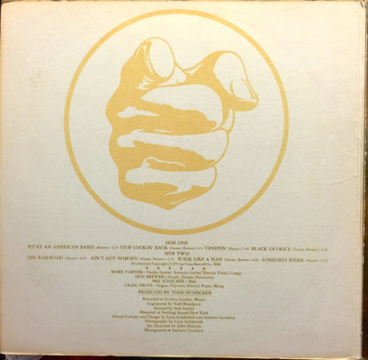 Grand Funk* : We're An American Band (LP, Album, Club, San)