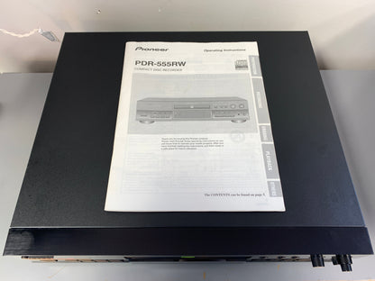 Pioneer PDR-555RW Single CD Player / Recorder * Manual