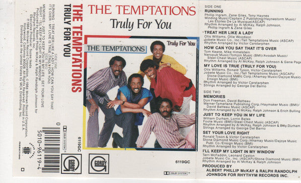 The Temptations : Truly For You (Cass, Album)