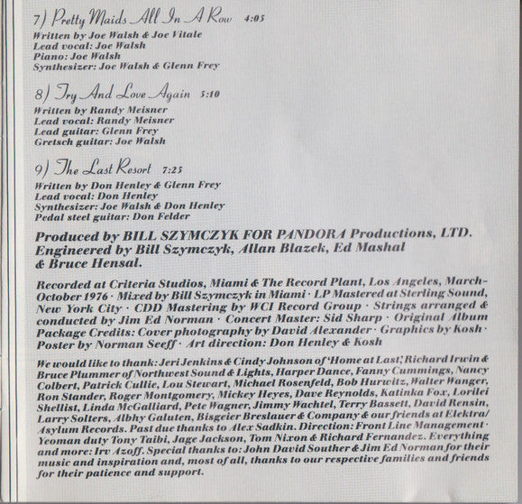 Eagles : Hotel California (CD, Album, RE, SRC)