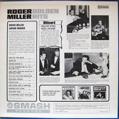 Roger Miller : Golden Hits (LP, Comp, Mono, Ric)