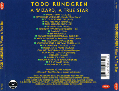 Todd Rundgren : A Wizard, A True Star (CD, Album, RE, RM, RP, Oly)