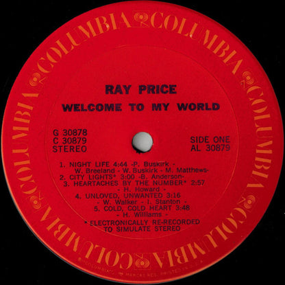 Ray Price : Welcome To My World (2xLP, Comp, Gat)