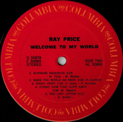 Ray Price : Welcome To My World (2xLP, Comp, Gat)