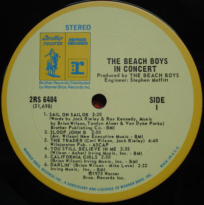 The Beach Boys : In Concert (2xLP, Album, Pit)