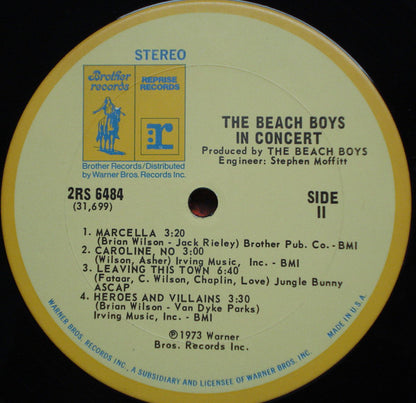 The Beach Boys : In Concert (2xLP, Album, Pit)