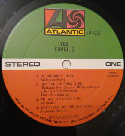 Yes : Fragile (LP, Album, Club, CRC)