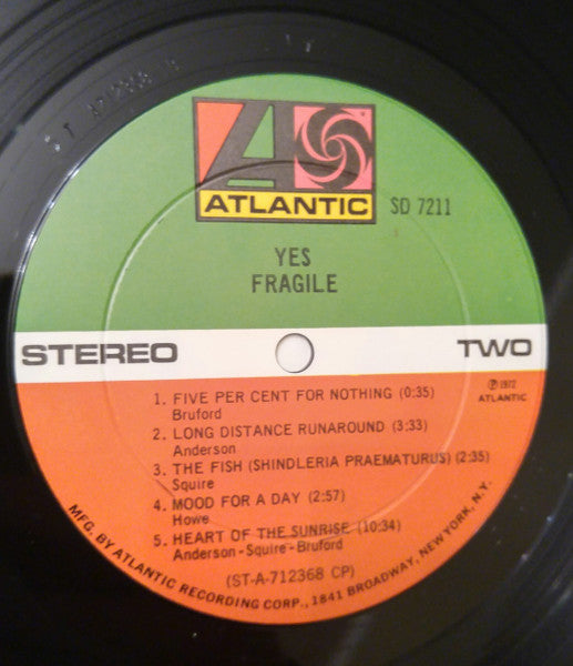 Yes : Fragile (LP, Album, Club, CRC)