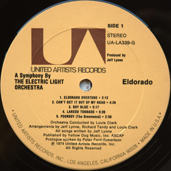Electric Light Orchestra : Eldorado - A Symphony By The Electric Light Orchestra  (LP, Album, Pit)