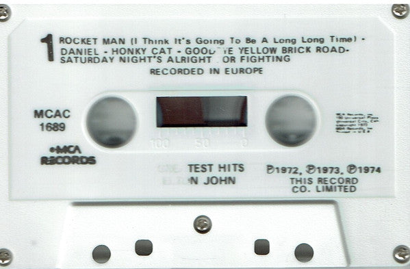 Elton John : Greatest Hits (Cass, Comp)