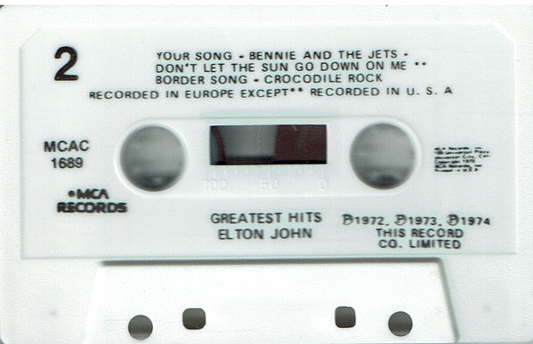 Elton John : Greatest Hits (Cass, Comp)