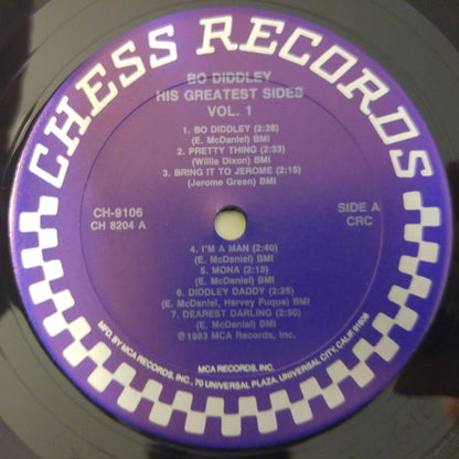 Bo Diddley : His Greatest Sides: Volume One (LP, Comp, Club, Car)