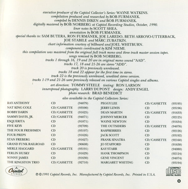Louis Prima : Capitol Collectors Series (CD, Comp, Mono, RM)