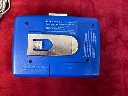 Studebaker Walkabout II Blue Walkman Cassette AM/FM Radio SB3650ANS